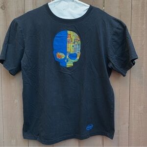 Men's XL INTEL ARTIFICIAL INTELLIGENCE AI SKULL Graphic Tee - RARE Y2K  - EUC